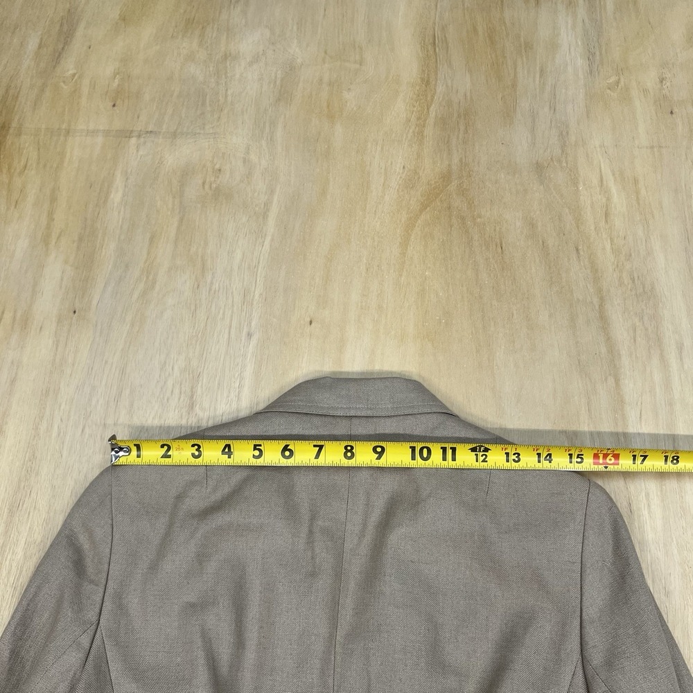 Talbots Irish Linen Blazer 8 Petite 8P Womens Jacket Light‎ Brown Lined - Picture 6 of 12
